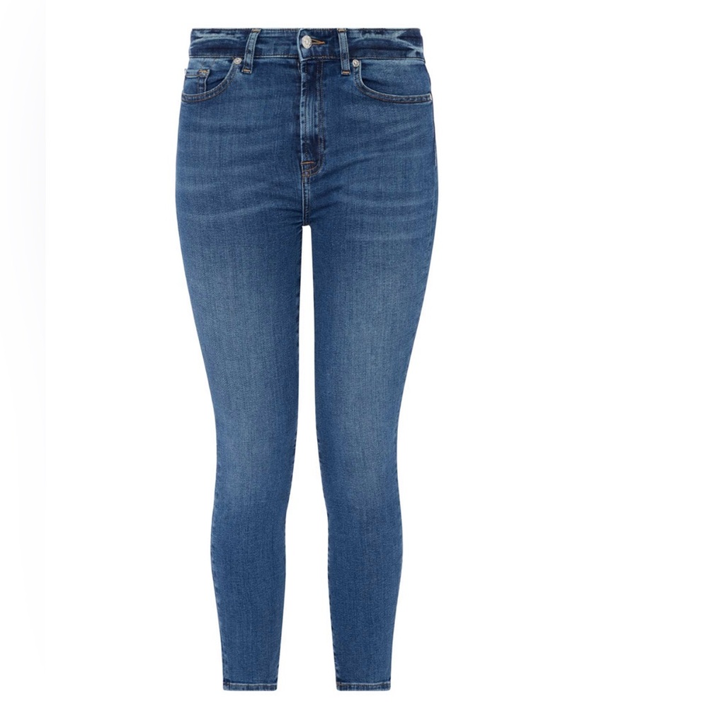 7 For All Mankind B(air) Denim Aubrey Skinny Jeans Medium Wash Size 26